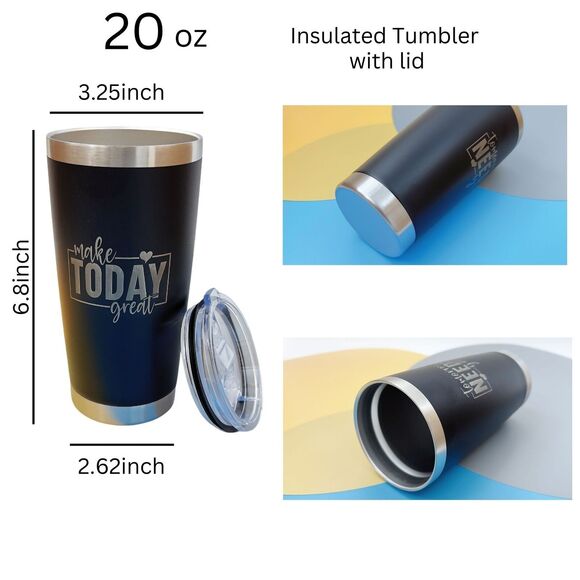 Personalized Tumbler -Make Today Great Tomorrow Needs you, Engraved Water Bottle - Picture 5 of 11